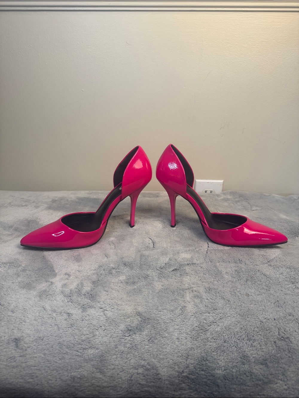 Mix No. 6 Dawnira Hot Pink Patent Leather Pumps - Size 6.5 - Picture 3 of 10